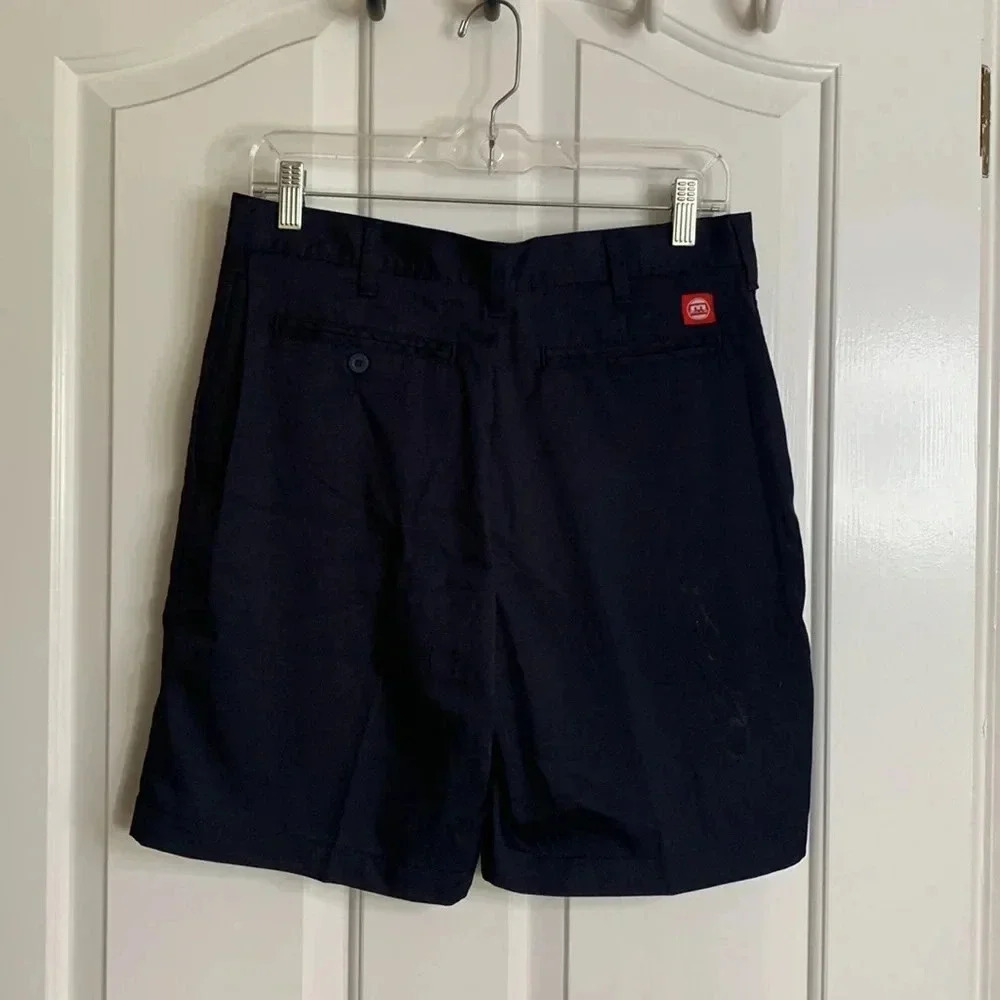 NWOT boys/teen MILLS UNIFORM CO PREP navy blue shorts 30 waist - Picture 6 of 7